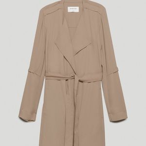 Babaton Flowy Trench in Taupe, size S